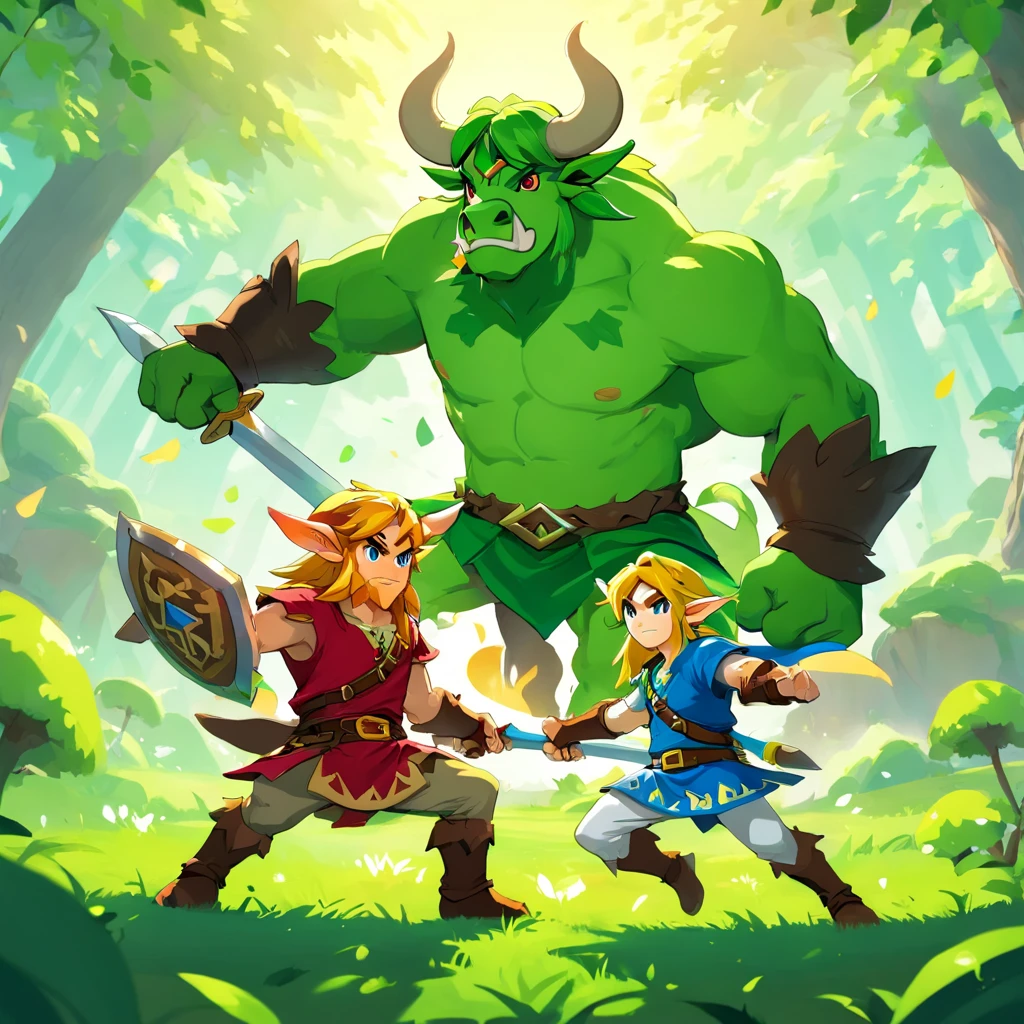 The Ox and the Green Great Demon King are fighting