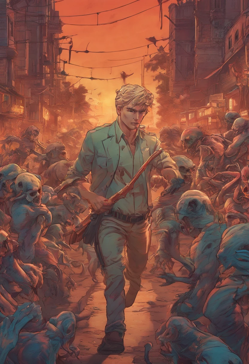 (dynamic scene:1.3) - Um lindo (garoto rindo:1.1) with short blonde hair being pushed by zombies with amazing ???????, Zumbis em Tuxedos, the roots are rotten, tentacles, The winds are furious, (fantastic horror perfect art, 64k ultra hd |:1.1), (Arte por Apterus, Arte por Dan Mumford, arte por lovecraft:1.2), best quality, 500px, CGSetnation, 8k, Directed by: Dan Mumford