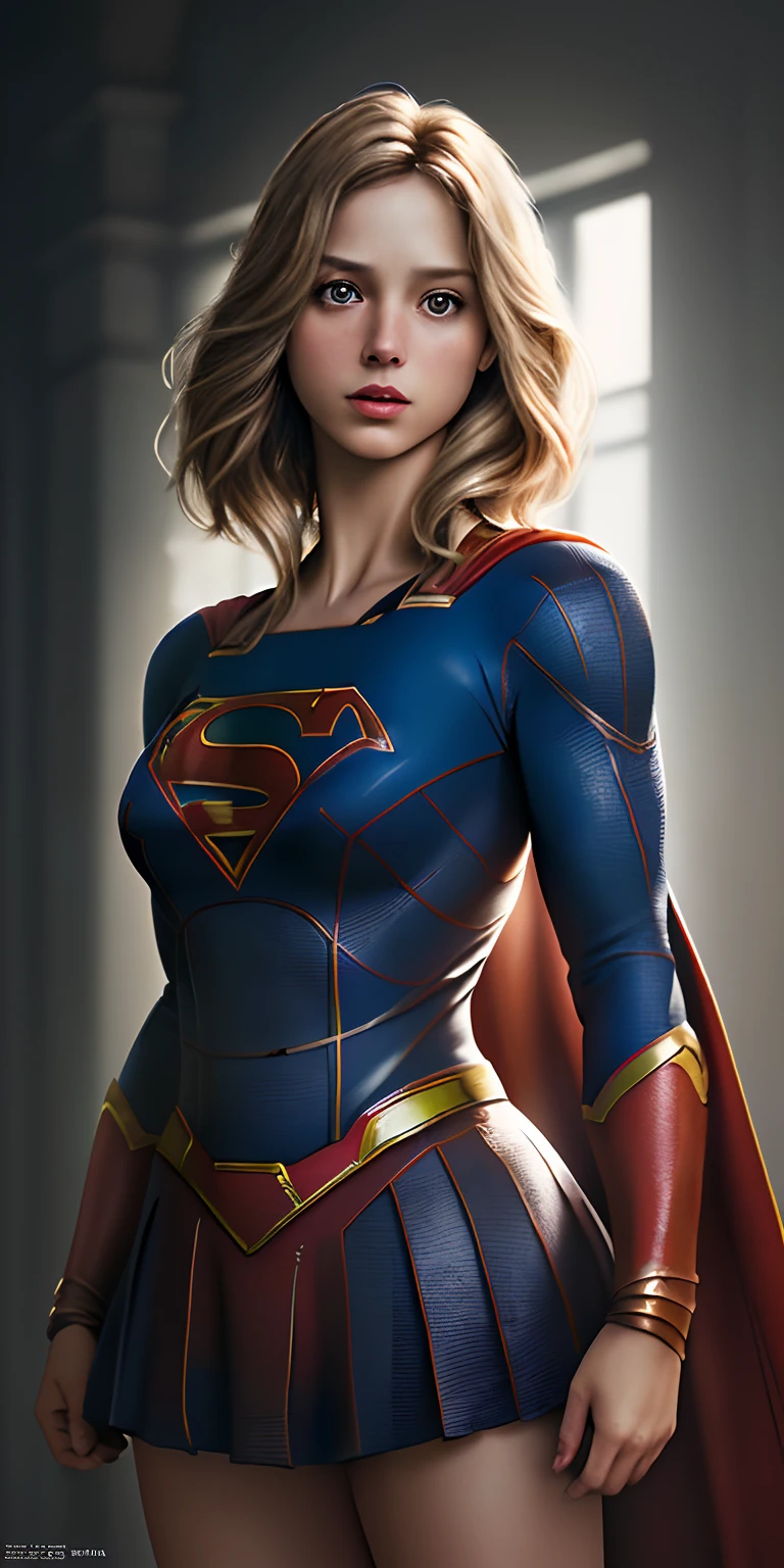 1girl in, Beautiful Russian woman,blondehair,(Supergirl Suit), superman logo, A dark-haired,  Slim body,huge tit,full-shot, Standing Pose, looking at the viewers,(morning glow), Foggy,细致背景,Photorealsitic、a picture、​masterpiece、reallistic、真实感、photorealisim、High contrast、Photorealistic Art Station Trending Digital Art 8k HD High Definition and Detailed Realistic, detaileds, Skin Texture, ultra-detailliert, realistic skin textures, armature, top-quality, 超A high resolution, (Photorealsitic:1.4),, hight resolution, detaileds, Raw foto, Sharp Re, Nikon D850 Film Stock Photo by Lee Jefferies 4 Kodak Portra 400 Camera F1.6 lenses rich colors hyper realistic lifelike textures dramatic lighting unreal engine artstation trends synestil 800,