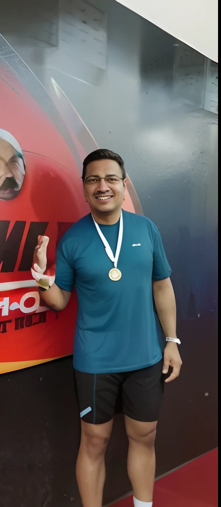 Arafed Man Holding a Tennis Racket and a Medal, inspirado em Pablo Carpio, inspirado em Victor Adame Minguez, inspirado em Eddie Mendoza, foto descoberta, Mohamed Chahin, ramil sunga, competition winning, 1 st winner, Eduardo Rucha, inspirado por Vicente Juan Masip, Miguel Anjo, Joel Torres, henry ascensio --auto