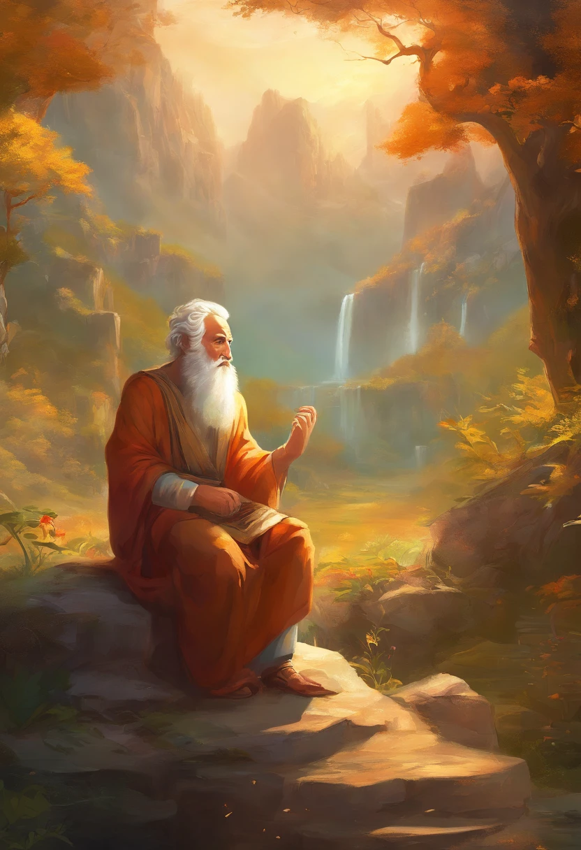 Visualize an impressive and inspiring high-resolution scene. In the image, you will see a stoic man with a remarkable appearance of strength and self-control. He is at the center of the image and exudes an aura of serenity and confidence.
This stoic man has an upright posture, broad shoulders, and a calm countenance, as if he is in deep thought. He wears simple and timeless clothing that reflects his unattached lifestyle. His firm gaze and facial expression convey a sense of determination and balance.
Surrounding this stoic man, there is a group of happy and radiant people. These people have a look of admiration and respect for the stoic, showing that he is a source of inspiration. They smile, laugh, and enjoy each other's company, reflecting the true happiness that comes from learning stoic lessons.
Sunlight illuminates the scene, highlighting the striking features of the stoic man and creating a warm and welcoming atmosphere. The background scenery consists of a serene natural landscape with lush trees and a cloudless blue sky, conveying the idea of harmony with nature.
This image conveys the powerful message that, by adopting stoic lessons, we can find true happiness and balance, regardless of external circumstances. It is a scene that inspires self-control, gratitude, and serenity, creating a captivating vision of a better life