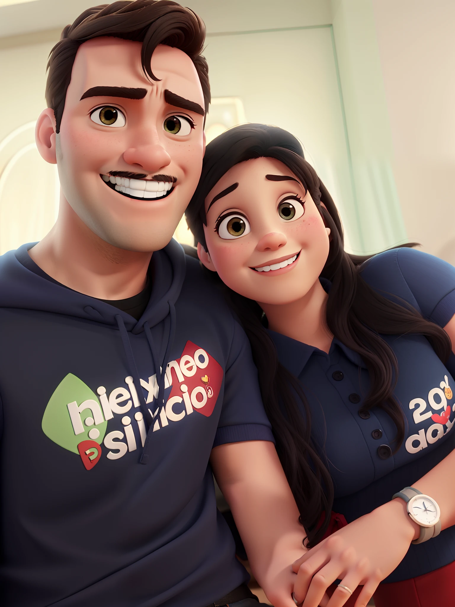 Casal no estilo Disney pixar , melhor qualidade, alta qualidade