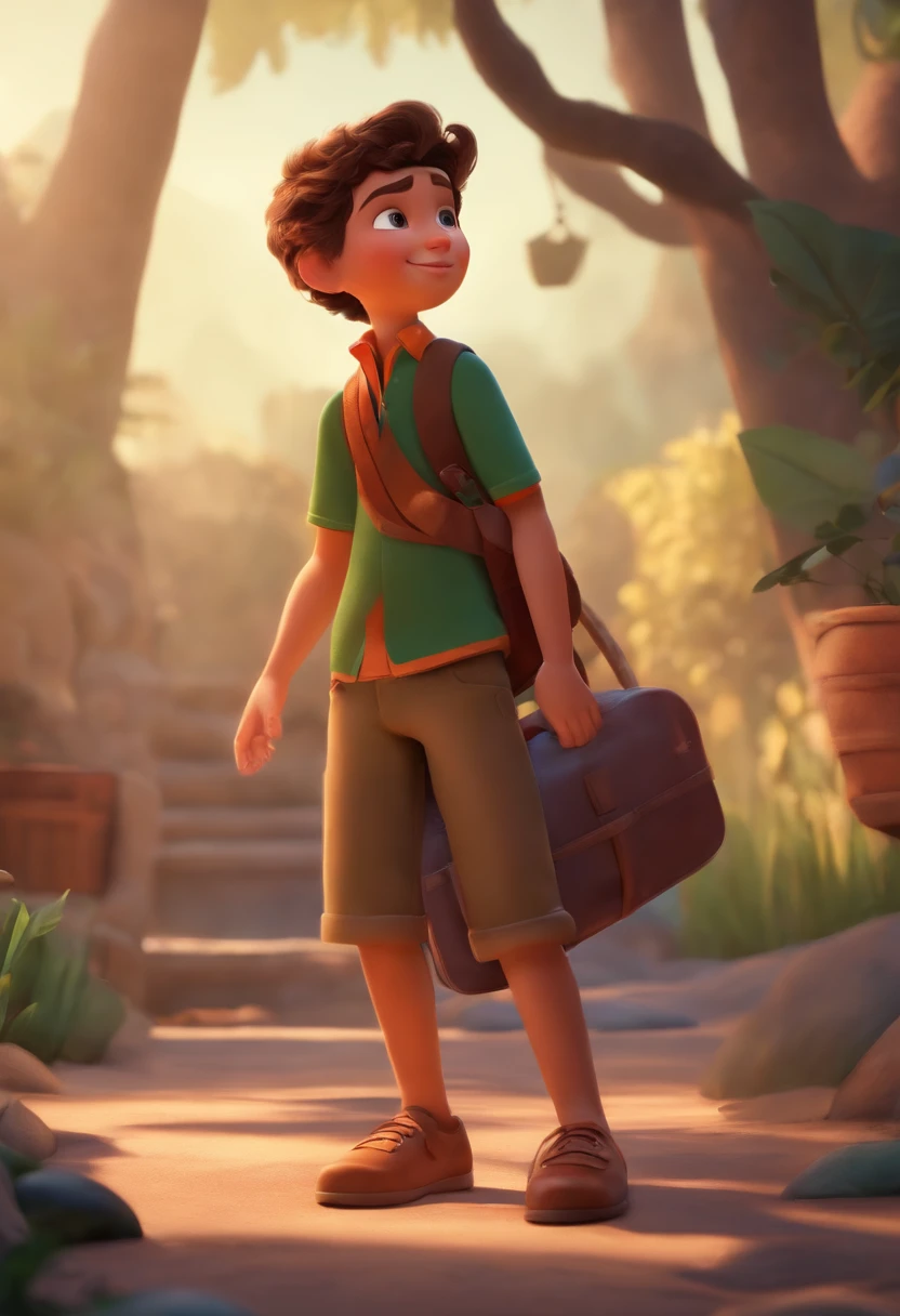 Image of a boy for a story in a YouTube video in Pixar format, He's the little allabester, He's the class leader, He's outgoing, Playful and gets up for a lot of things