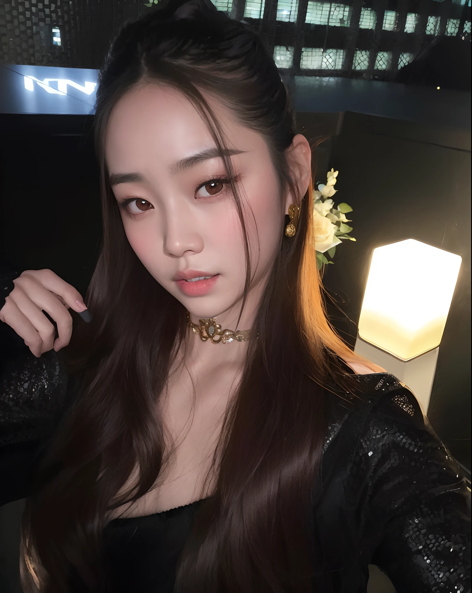 mulher arafada com uma jaqueta preta e um colar em cima de um telhado, jennie blackpink, Parque Roseanne do Blackpink, jossi do blackpink, Dom Yunjoo, Jisoo do Blackpink, louise zhang, jisoo do blackpink, gemma chen, Retrato de Jossi de Blackpink, Wenfei Ye, Lulu Chen, Gongbi, Heonhwa Choe, Chengyou Liu