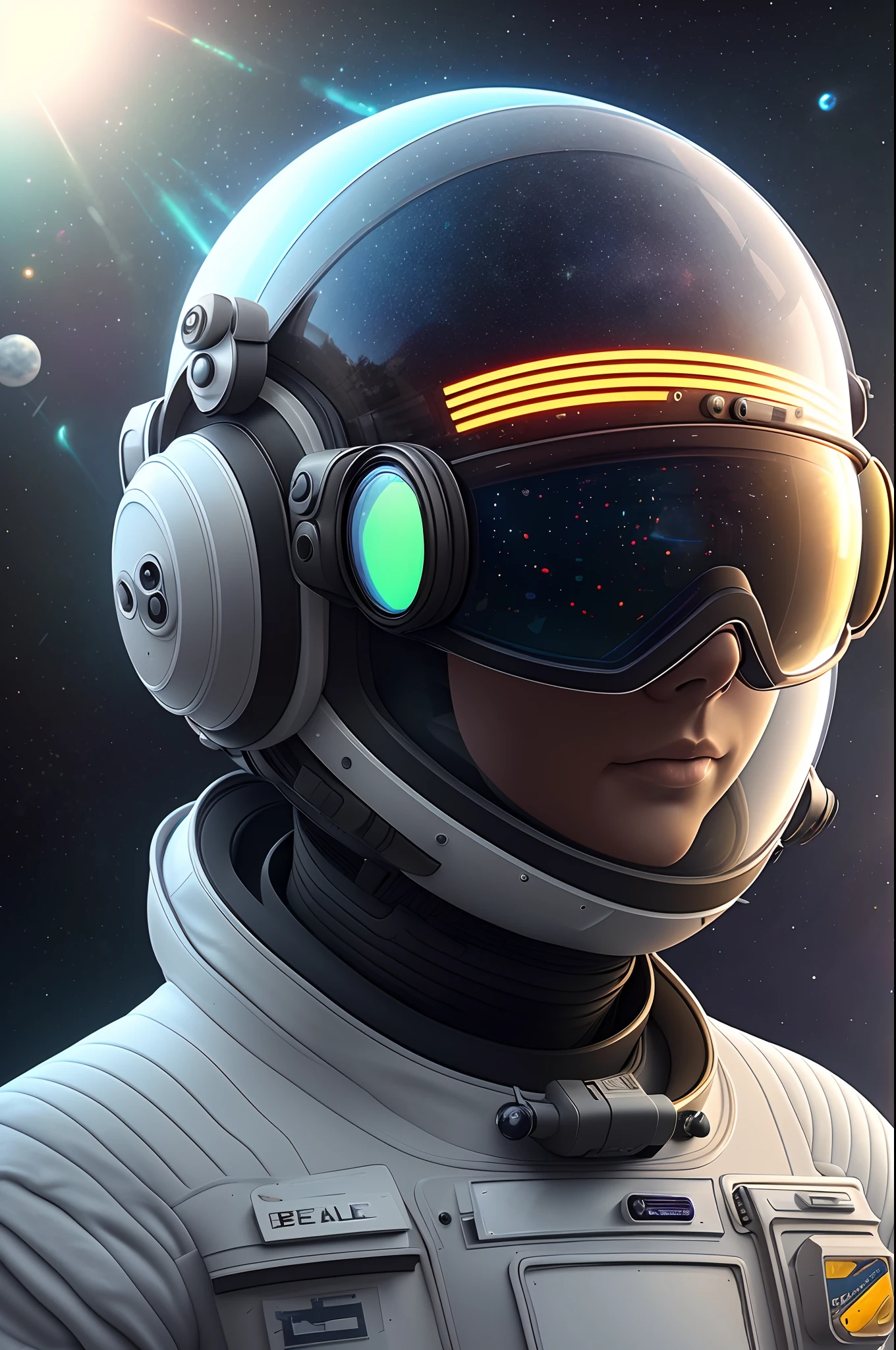 a close up of a person wearing a space suit and goggles, beeple artwork, beeple daily art, realism | beeple, beeple art, beeple!!, style hybrid mix of beeple, beeple masterpiece, beeple style, by Beeple, beeple. hyperrealism