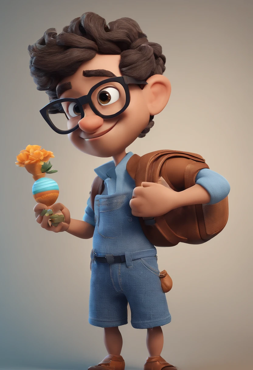 Cartoon character of a man with black glasses and a blue shirt, animation character, Caractere estilizado, animation style rendering, 3D estilizado, Arnold Maya render, 3 d render stylized, toon render keyshot, Personagem 3D, Personagem 3D, 3d rendering stylized, 3 d character render, personagem de desenho animado, Personagem de close up, Pose de personagem, (Estilo Pixar) (master part:1.2) (Bokeh) (best quality) (pele detalhada) (textura detalhada) (8k) (argila) (Cinematic lighting) (foco nítido