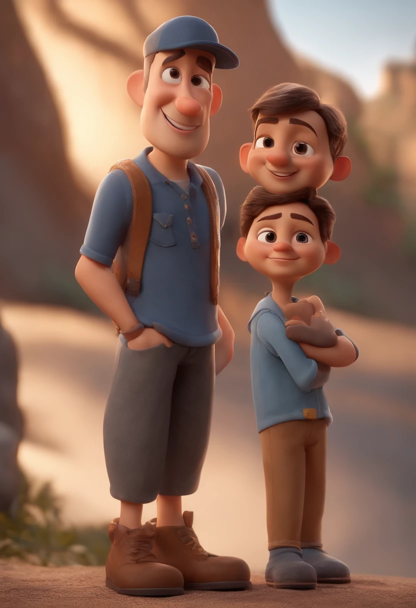 personagem dos desenhos animados de um homem de 36 anos, Shaved head with sparse beard, usando camiseta cinza, Denim Jeans Pants, animation character, Caractere estilizado, animation style rendering, 3D estilizado, Arnold Maya render, 3 d render stylized, toon render keyshot, Personagem 3D, Personagem 3D, 3d rendering stylized, 3 d character render, personagem de desenho animado, Personagem de close up, Pose de personagem, (Estilo Pixar) (master part:1.2) (Bokeh) (best quality) (pele detalhada) (textura detalhada) (8k) (argila) (Cinematic lighting) (foco nítido