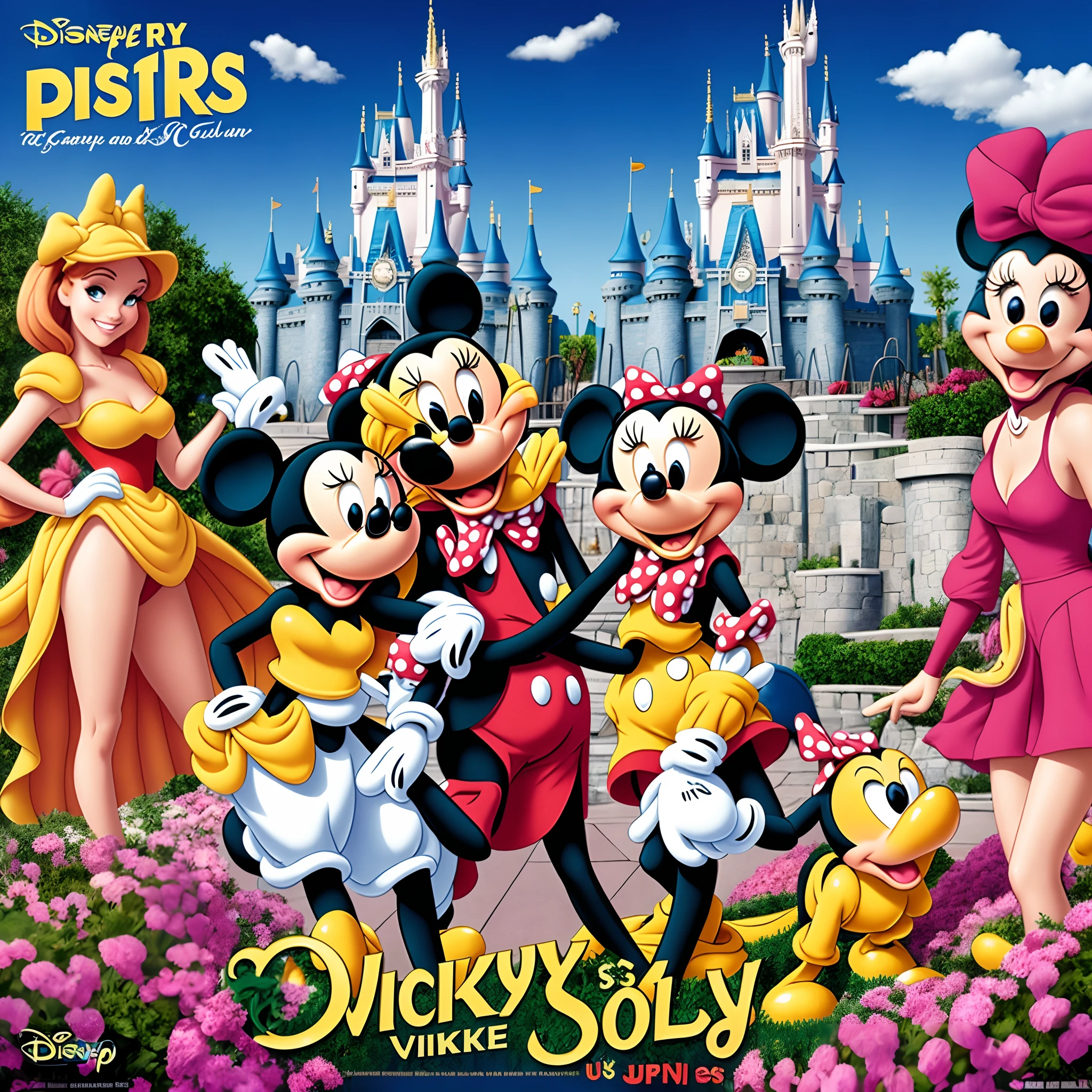 Poster disney sur un carlin qui s'appelle vicky
