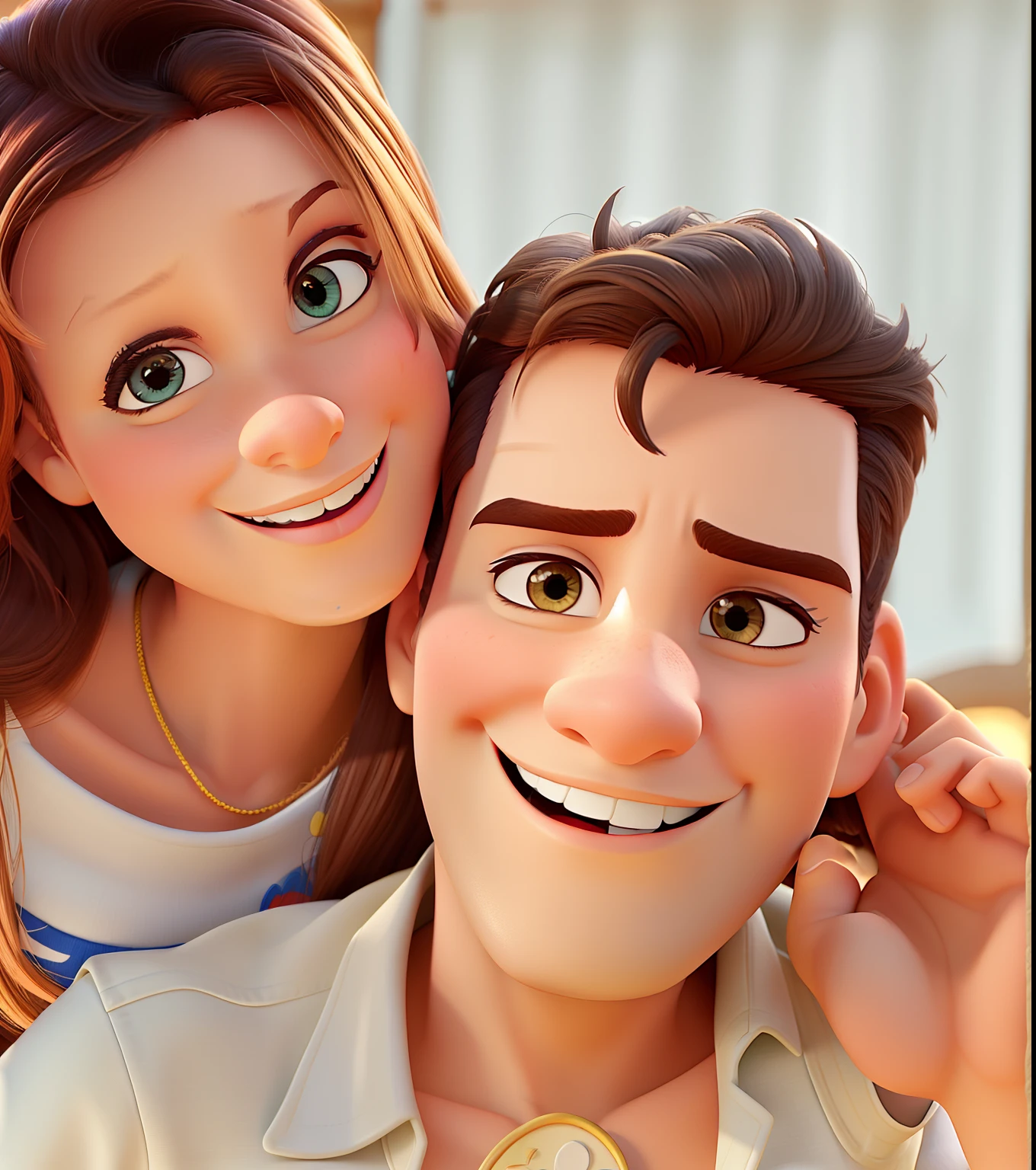 Mulher e homem estilo Disney pixar ,alta qualidade,melhor qualidade