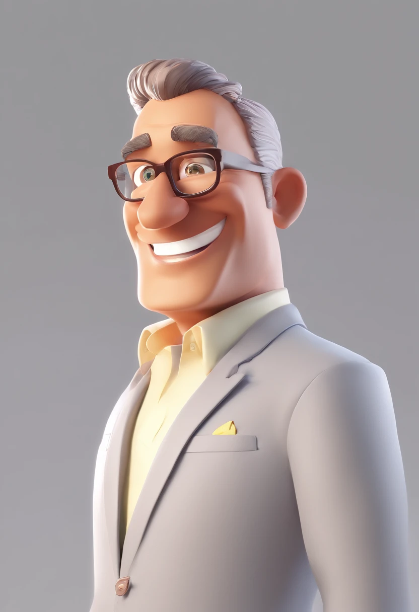 Smiling Man Illustration, sorriso insano, Homem de pele marrom com um sorriso gigante, happily smiling at the camera, sorriso atrevido, he's smiling, sorriso muito grande, Macho sorridente, foto de perfil headshot, rindo sorriso enorme, desenhando no estilo de Arte 3D, c4d, fundo de cor branco puro, estilo disney, estilo pixar render ilustracao Super Detalhe, 8k