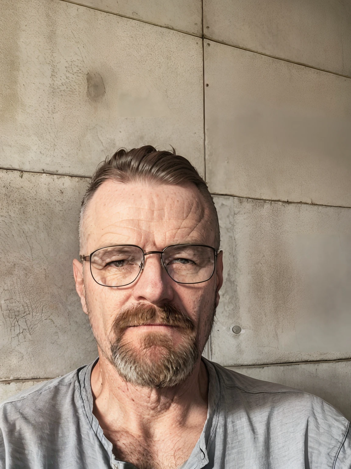 there is a man with glasses and a beard wearing a gray shirt, Fotografia selfie 8k, Homens de 45 anos, foto de perfil headshot, Homem de 4 0 anos, Streamer do Twitch / Jogador Ludwig, taken in the early 2020s, Retrato NFT, Andreas M Wiese, Homem de 5 0 anos