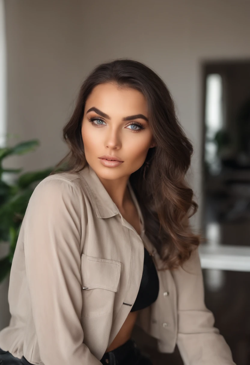 Femme arafed sous vêtements transparent et un collier, fille sexy aux yeux verts, Portrait Sophie Mudd, cheveux bruns et grands yeux, Selfie d’une jeune femme, Yeux de chambre, Violet Myers, sans maquillage, maquillage naturel, Regarder directement la caméra, Visage avec Artgram, Maquillage subtil, Superbe photo du corps entier, Yeux verts perçants, Bel angle, pose attrayante, fille mignonne, sexy pose, Image du corps entier, corps entier, Prise de vue du corps entier, Déesse brune, détail élevé, pose satisfaite, Pantalon en cuir