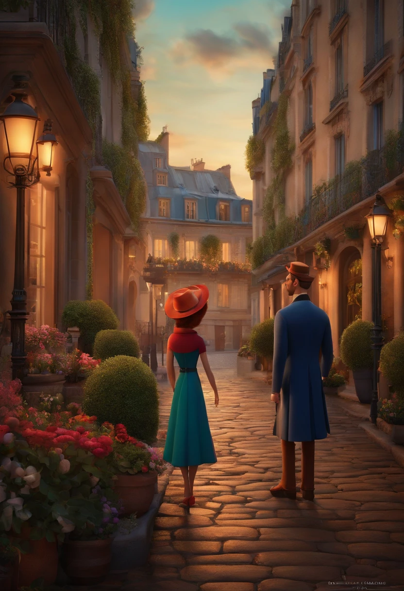 A Dream Architect Inspired by Pixar Animation, de perto. The character is in Paris