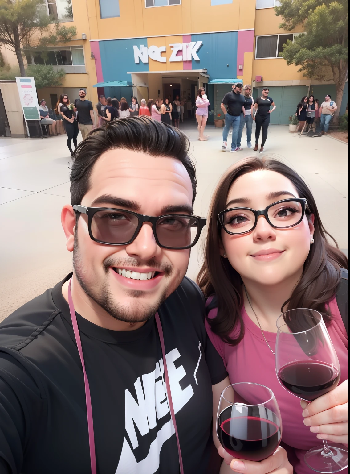 there is a man and woman posing for a picture together, very very low quality picture, profile picture 1024px, they are in love, photo taken in 2 0 2 0, profile picture, profile image, concert photo, both smiling for the camera, very accurate photo, charli bowater and artgeem, profile pic, happy couple