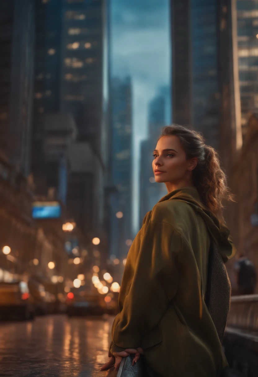 (best quality, 8k, highres, masterpiece:1.2), (realistic, photorealistic, photo-realistic:1.37), 1 girl, City Background, Avatar .50mm Lens