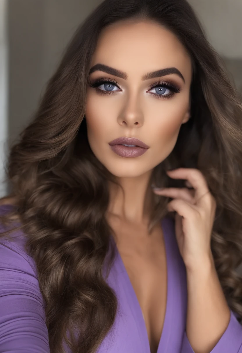 Femme arafed avec des vêtements noirs, fille sexy aux yeux bruns, Portrait Sophie Mudd, cheveux bruns et grands yeux, Selfie d’une jeune femme, Yeux de chambre, Violet Myers, sans maquillage, maquillage naturel, Regarder directement la caméra, Visage avec Artgram, Maquillage subtil, Superbe photo du corps entier, dans la chambre, clivage, gros seins, grosses fesses