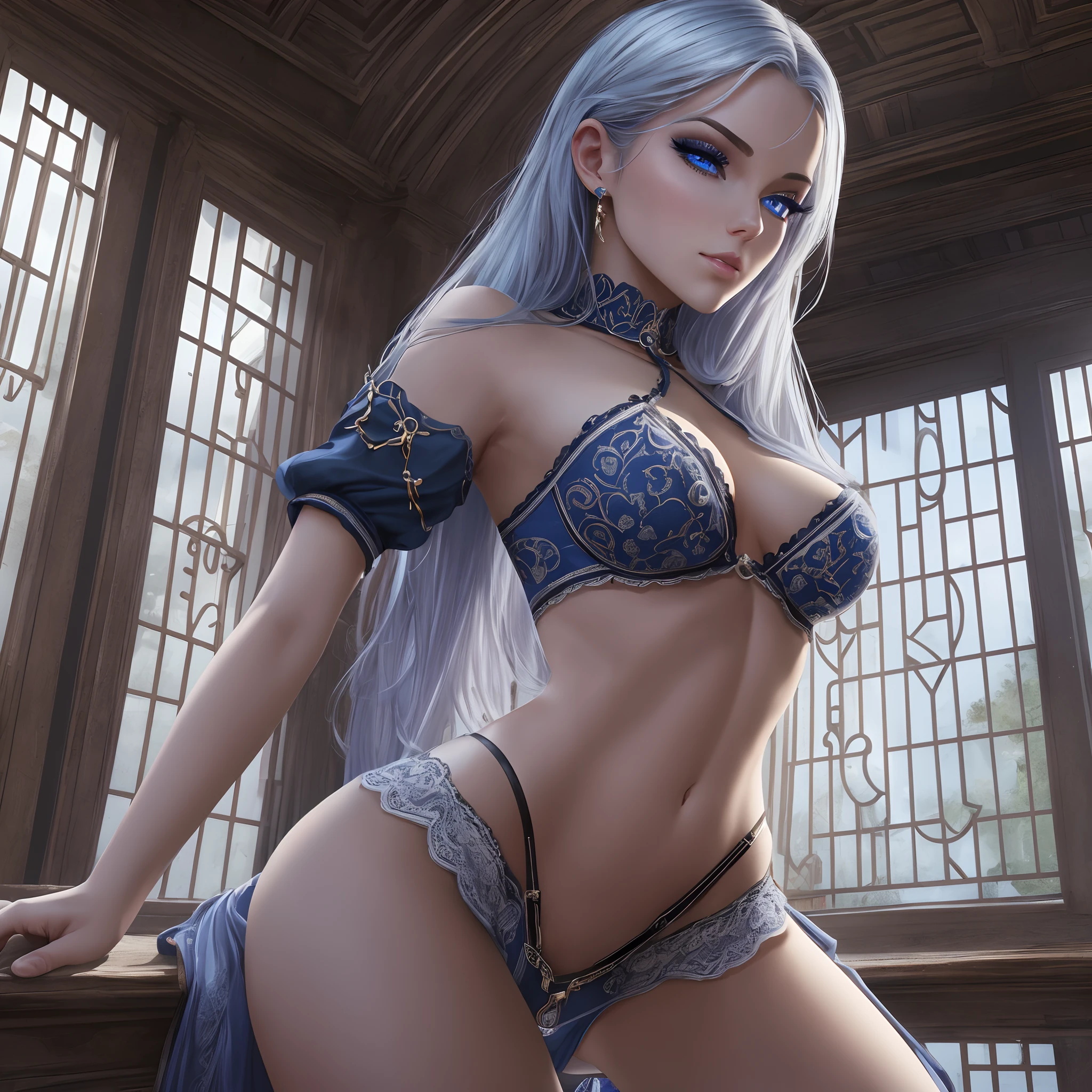 Best Quality, Masterpiece, High Resolution, 8K, (Realistic: 1.4), Ultra High Resolution, a beautiful 25-year-old girl named Alice with blue eyes, Caucasian skin with catrina makeup and outfit., Ultra Detailed, Surreal, Highly Detailed CG Illustration, Official Art, Cinematic Light, Reality, Young Beautiful Girl, Perfect Figure, Perfect Figure, Full View, Perfect Body, (Starting below: 1.3), Pose, Sexy Long Legs, Confident, Beautiful Sexy, Grey Short Sleeves, Open Abdomen, Black Super Shorts, S-shaped Body, Upturned Hips, Assuming, Posing, Different Perspectives --auto --s2