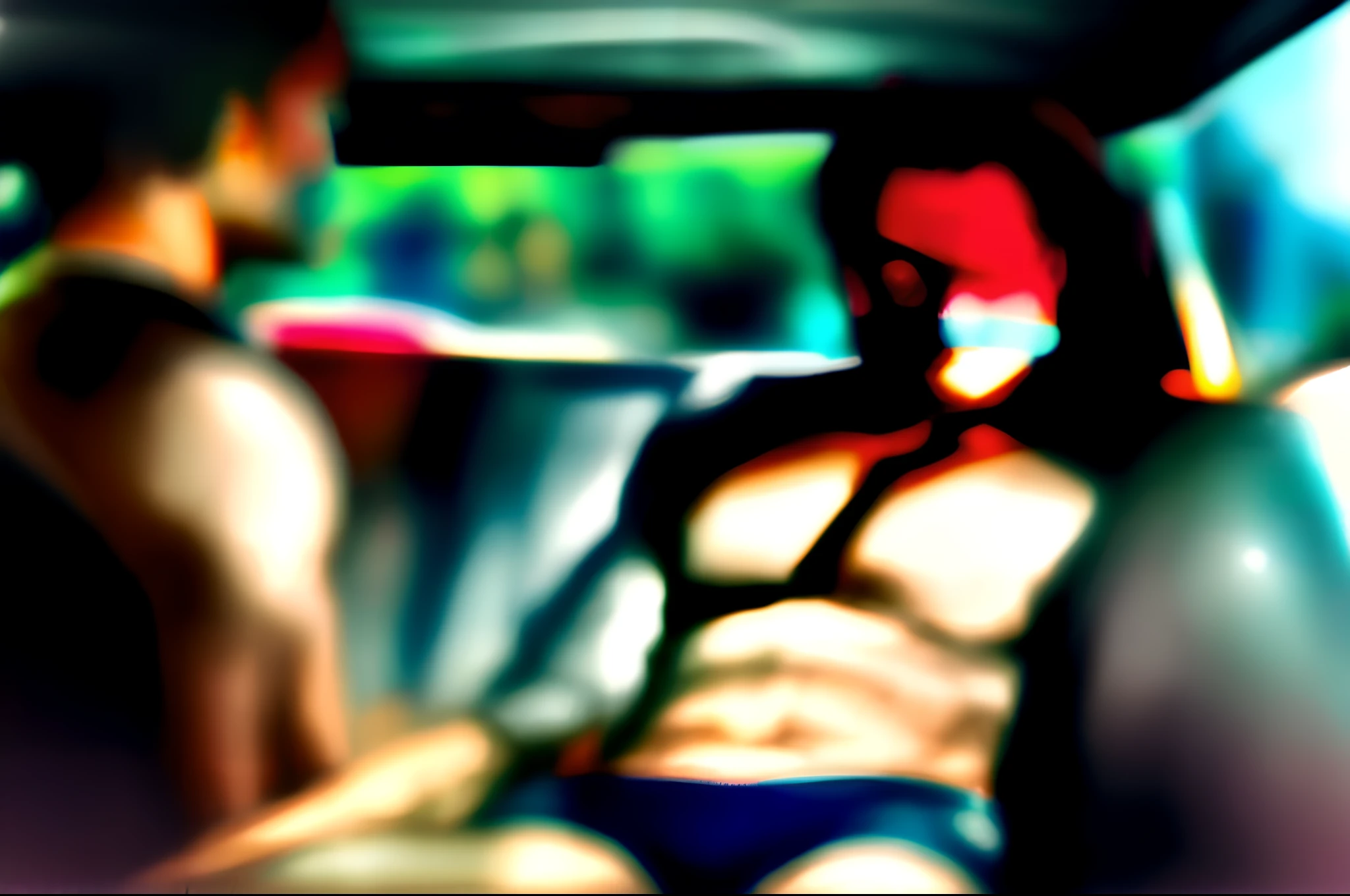 Realistic leonardo dicaprio in black limousine while driving through 1990’s miami vice setting while raining. Leonardo is in the back seat and wearing tight boxer brief underwear and no shirt. He is smirking and laying down on the seats