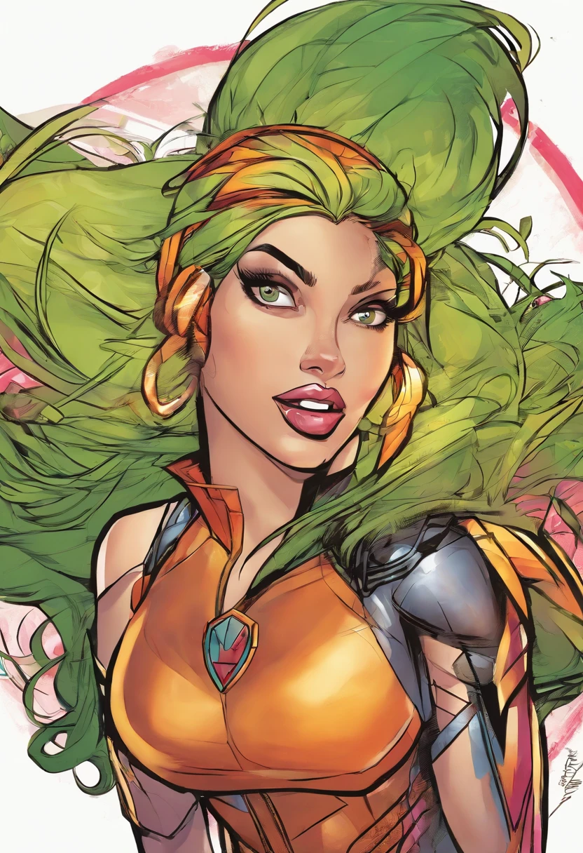 Draw a young female crossbred female character from Marvel Super Hero