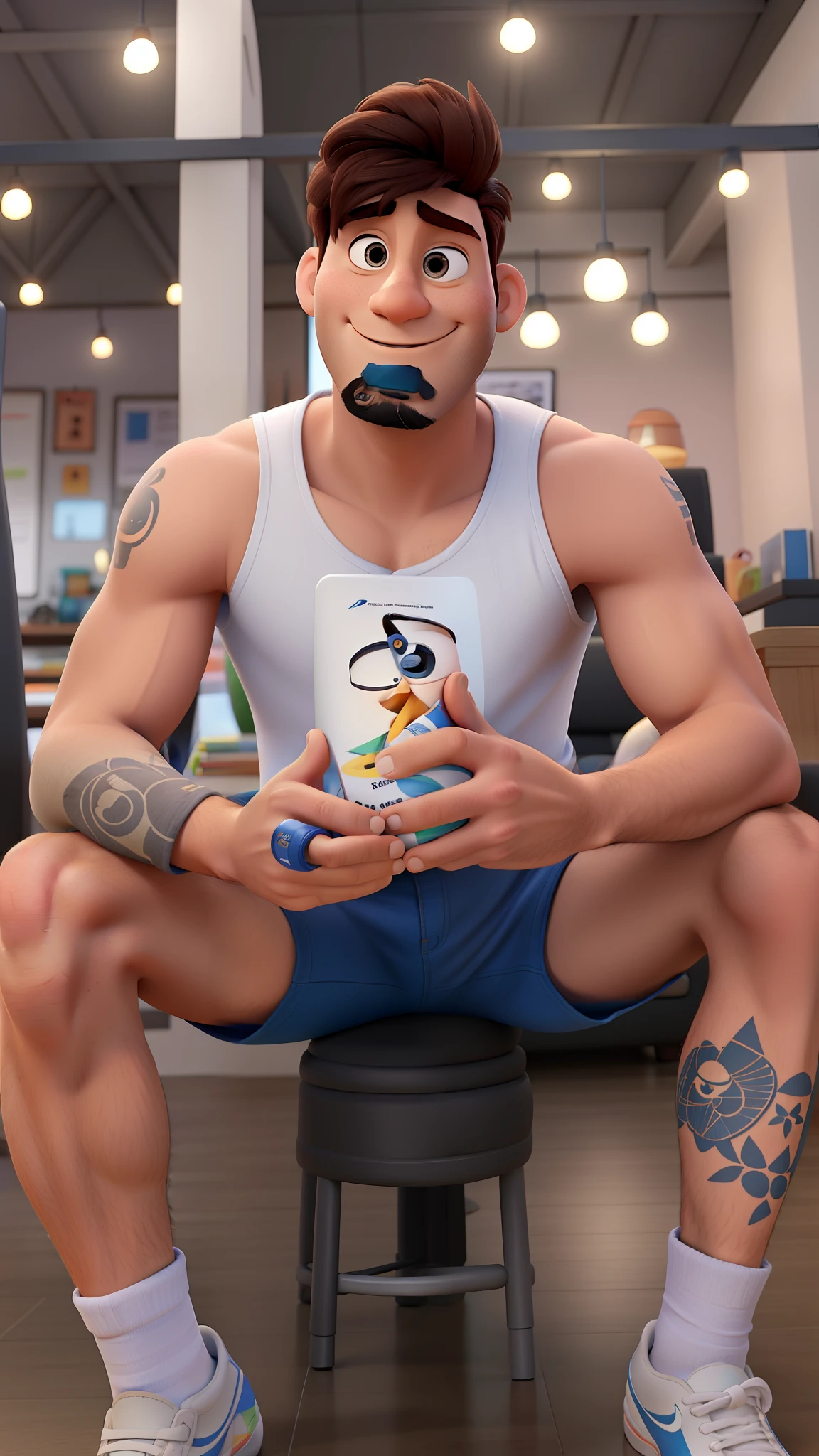 Homem tipo pixar alta qualidade