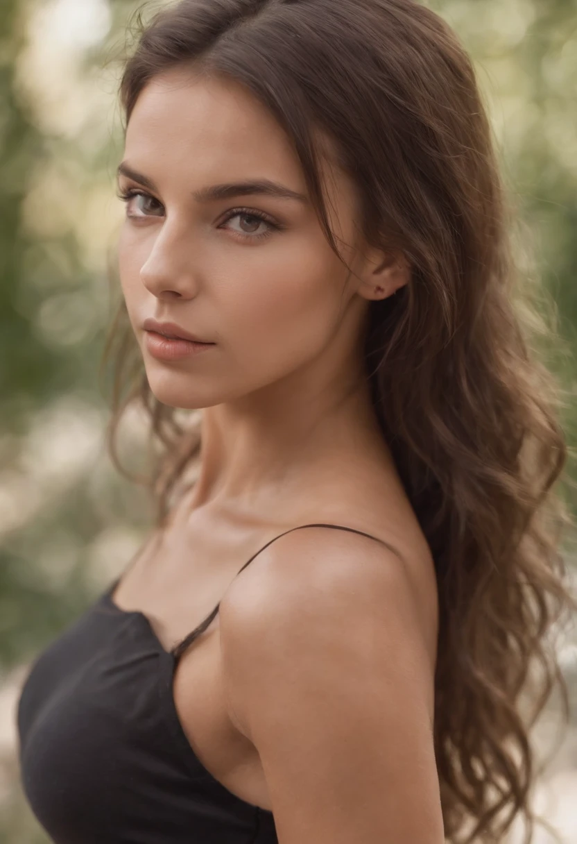 FEMME SEXY, 20 ans, mince, athletic, shiny tanned skin, Taille fine, cheveux bruns, Realstic, photographie, real, naturel