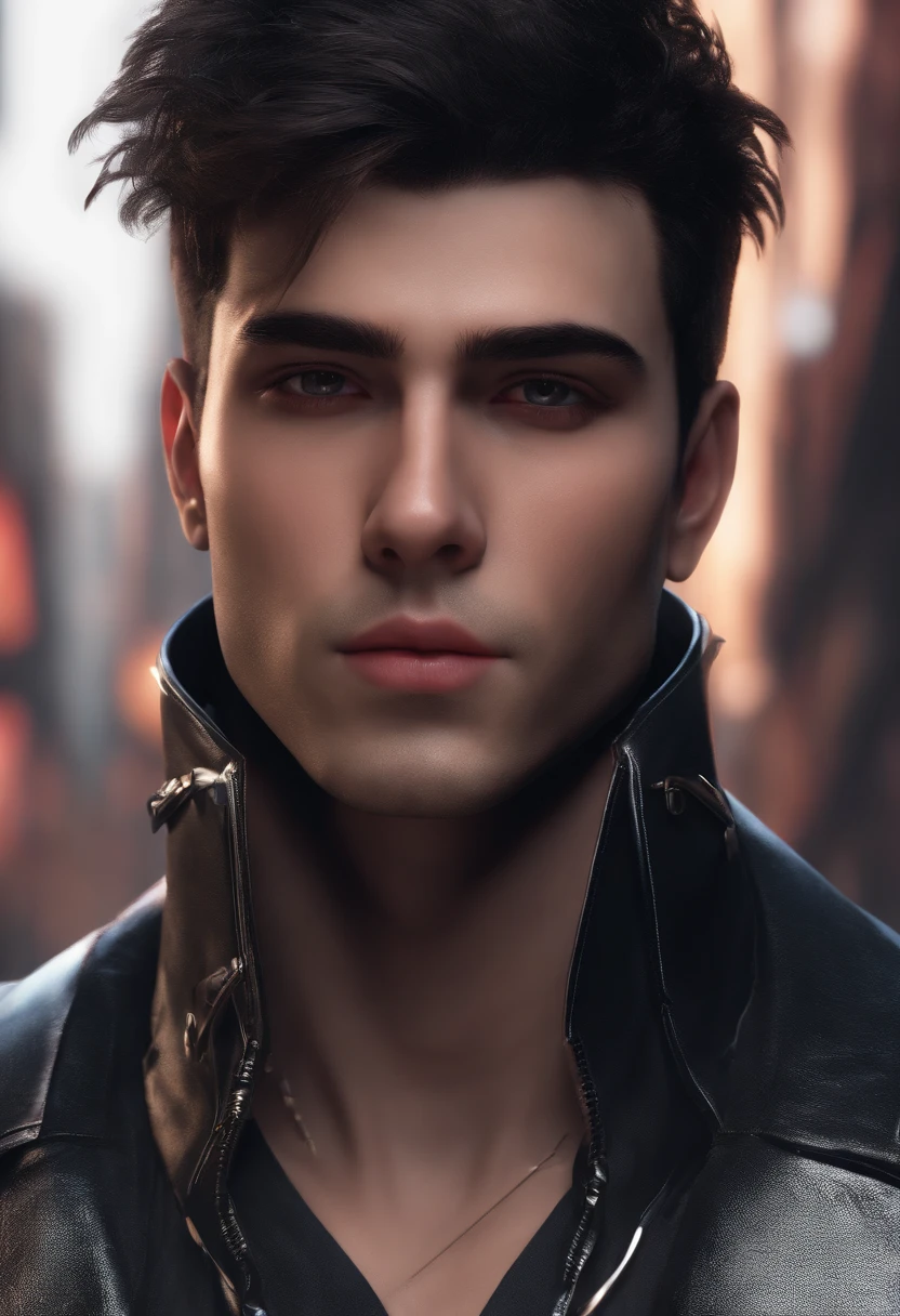 Change background cyberpunk handsome boy ultra .realistic face. 8k .