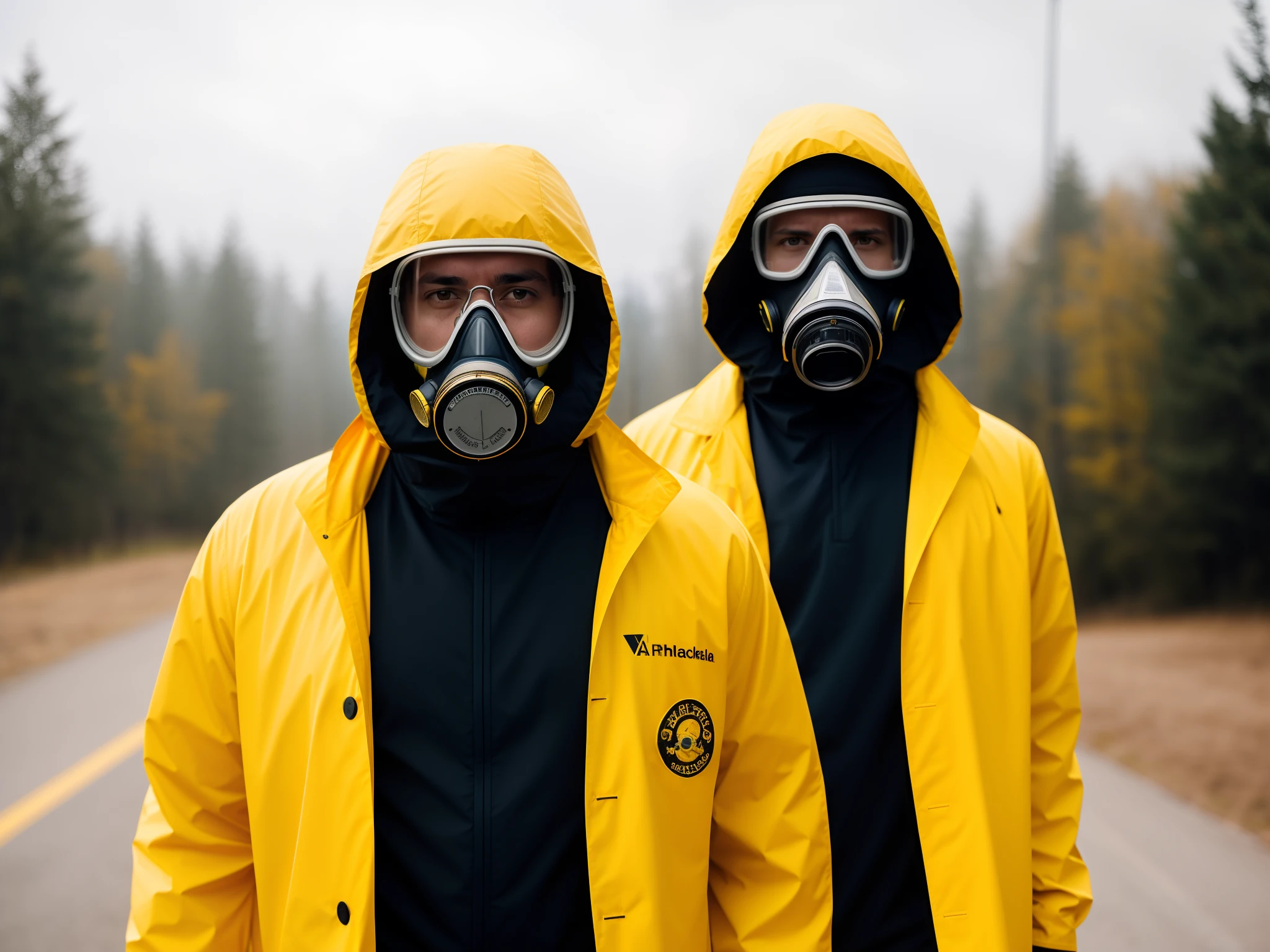 A stunning intricate full colour upper body photo of man wearing glasses, (wearing a yellow lab coat and a gas mask on the head), bald,
epic character composition,
by ilya kuvshinov, alessio albi, nina masic,
sharp focus, natural lighting, subsurface scattering, f2, 35mm, film grain