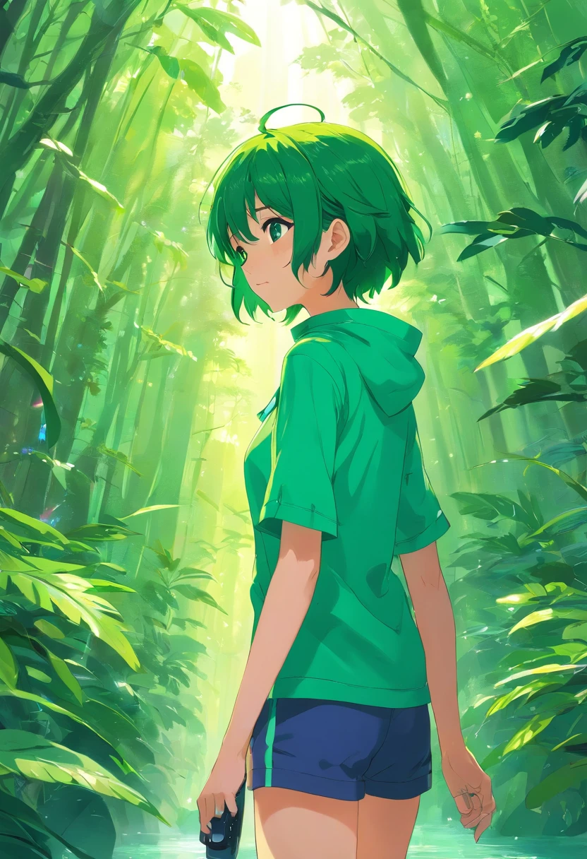 Uma obra-prima sapo verde com fones de ouvido, gordura