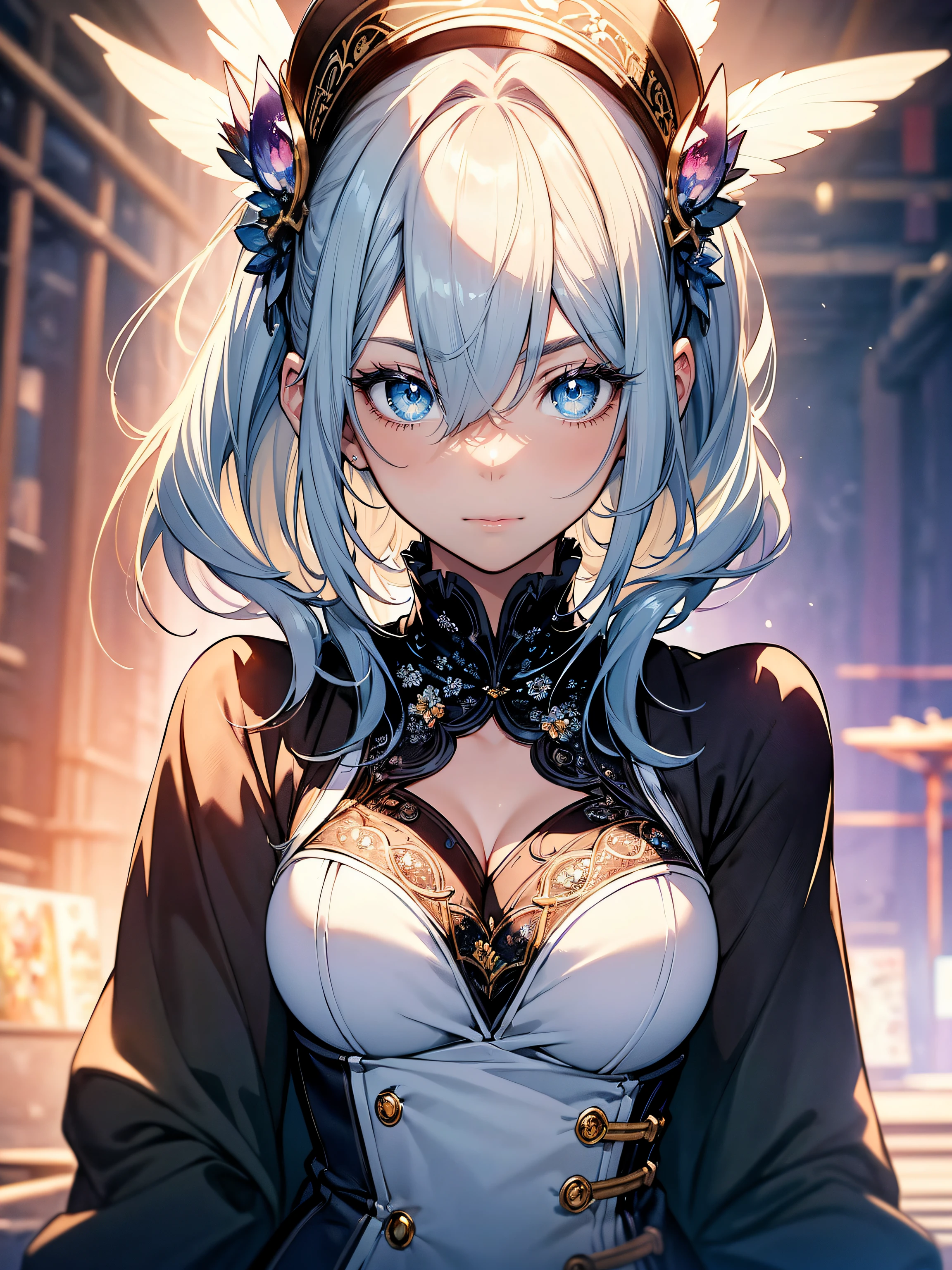 ((Fashion Show:1.3)),hiquality, hight resolution, ultra-detailliert, high-level image quality, hightquality, anime illustrated, (finely detailed beautiful eye: 1.2), Detailed eye depiction, (finely detailed eyes and detailed face:1.3), (extremely details CG, Best Shadow:1.1), Depth of field and blur, (Perfect Detail: 1.1) , digitial illustration, Enamel Art, Center, Watercolor painting, art stations, concept-art, character sheets, Lightning Wave, beautiful anime watercolors, Vibrant colors, Sharp Focus, art by:hyung tae kim, Fine detail, intricate detailes, Curvaceous body, Detailed eye depiction, Vibrant colors,((Watching a magic show, being surprised))