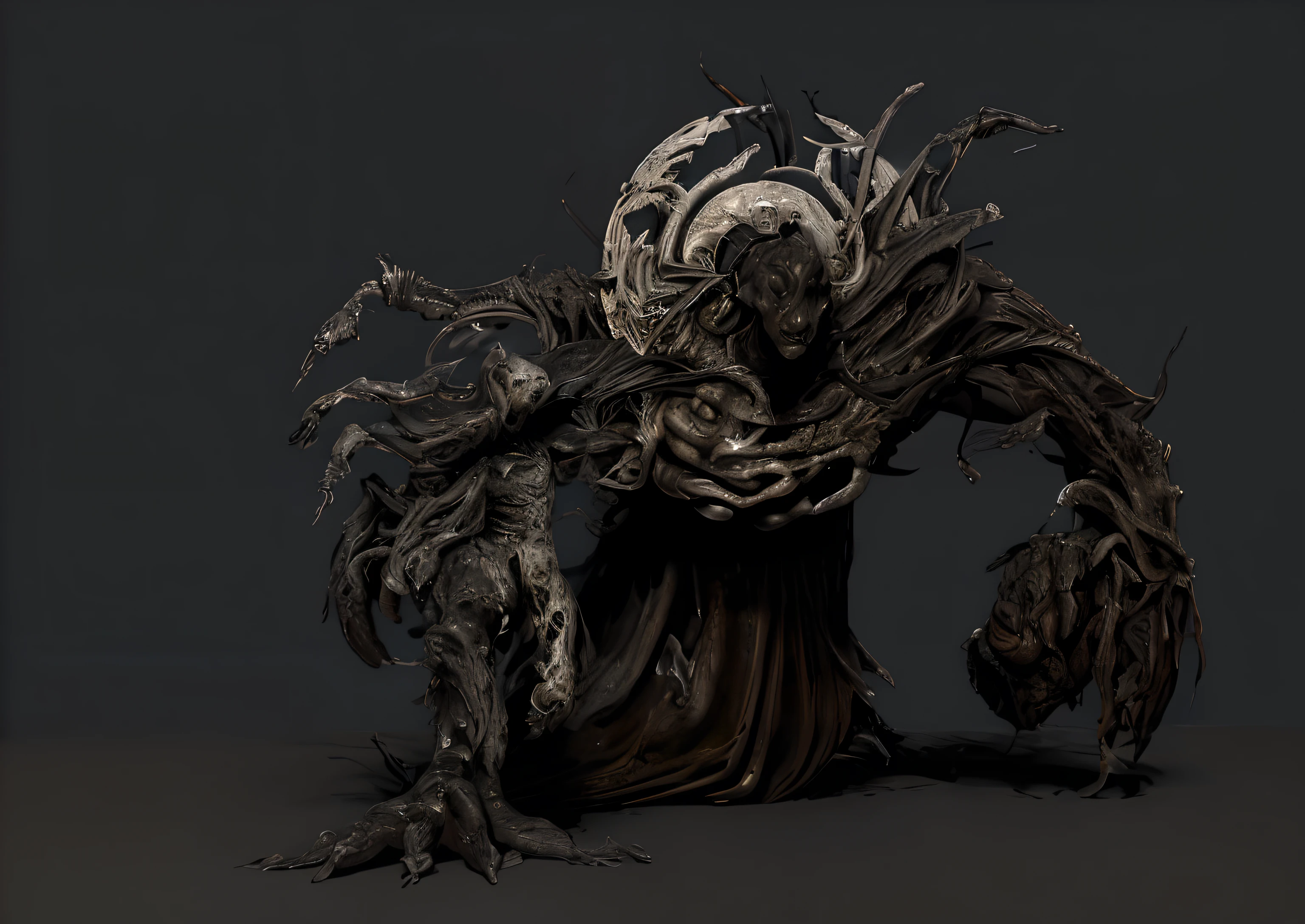 a monstrous creature made of a black alien fungus and flesh with a metal halo adorned around its head, deformed angel, fallen titan, ultra detailed photography of a monster from Silent Hill, horror instaport style, horror film, cinema style, prime art, 8k, perfect compositio, Beautiful detailed intricate octane render trend in ArtStation, 8k art photography, photorealistic conceptual art, Perfect cinematic light soft natural volumetric, Chiaroscuro, award-winning photography, masterpiece, oil on the canvas, Raphael, Caravaggio , Greg Rutkowski, Beeple, Beksinski, Giger, marvelous designer substance, realistic skin color, Mayan 8 mil, Realistic 3d Character, highly detailed face, Dishonored style, Disco Elysium Character, Art style of Cédric Peyravernay