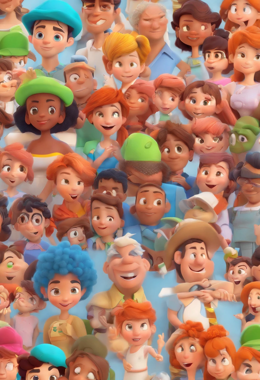Uma mulher e homem, Estilo Disney Pixar Animations