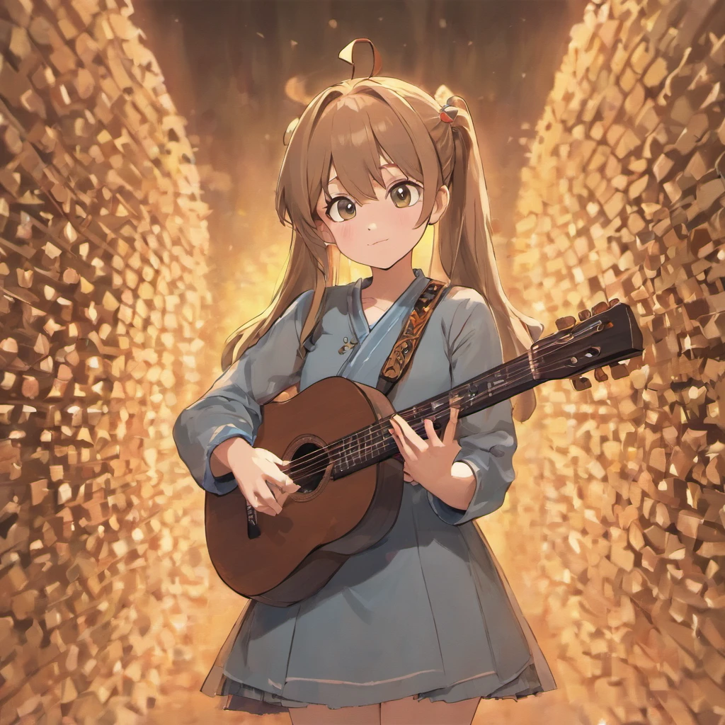 a donkey plays the lute, ::style pixar cartoon