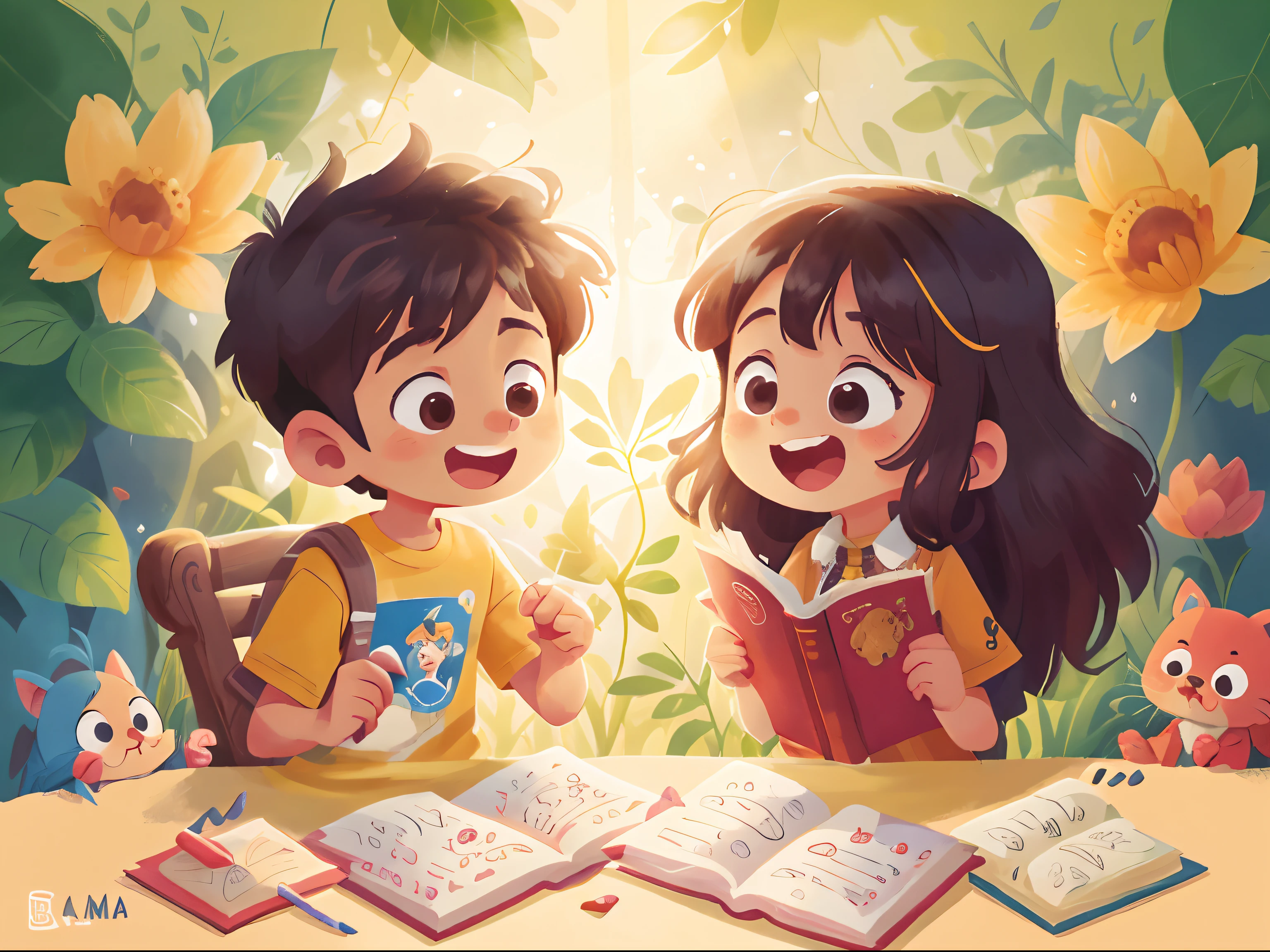 On the last day of the book, como "Pillipillicomo" they were reunited with their family and thanked God for all the adventuring and lessons learned.. Elcomo knew that obedience, a bondade e o amor eram valores importantes para uma vida feliz e harmoniosa. E comosim, como "Pillipillicomo" continuaram a espalhar alegria e bondade por onde quer que fossem.: 0.8), (obra-prima: 1.2) (realista: 1.2) (Bokeh) (melhor qualidade) (pele detalhada: 1.3) (detalhes intrincados) (8k) (olhos de detalhe) (sharp fokus), (Feliz) Discovery - A picture of surprise on the children's faces as they open the Bible and see the first illustrations come to life.
