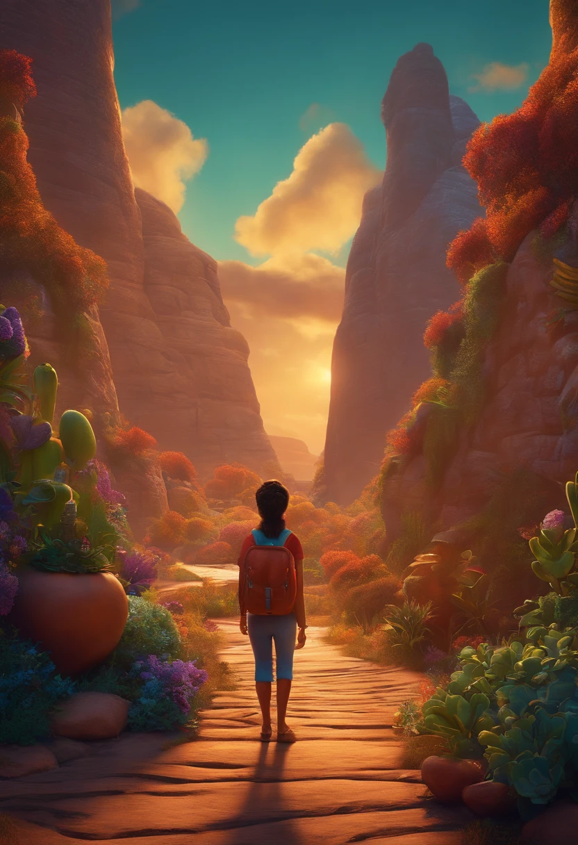 Criar um personagem no estilo pixar dentro de um jaleco. personagem morena
