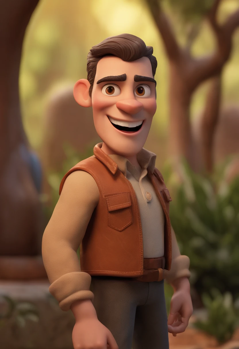 personagem dos desenhos animados de um homem careca, com uma camiseta preta, animation character, Caractere estilizado, animation style rendering, 3D estilizado, Arnold Maya render, 3 d render stylized, toon render keyshot, Personagem 3D, Personagem 3D, 3d rendering stylized, 3 d character render, personagem de desenho animado, Personagem de close up, Pose de personagem, (Estilo Pixar) (master part:1.2) (Bokeh) (best quality) (pele detalhada) (textura detalhada) (8k) (argila) (Cinematic lighting) (foco nítido