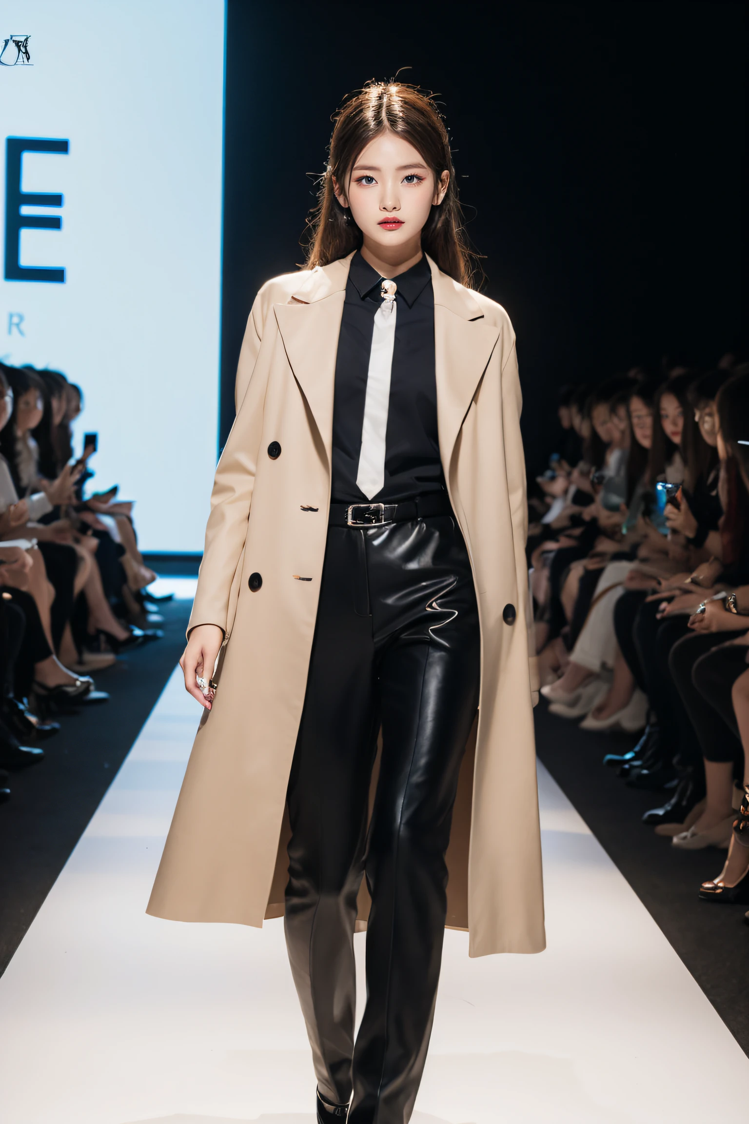 um desfile de moda conceitual, Temporada surreal, Fashion influencer trends, pessoas normais urbanas, Trend in Fashio magazine