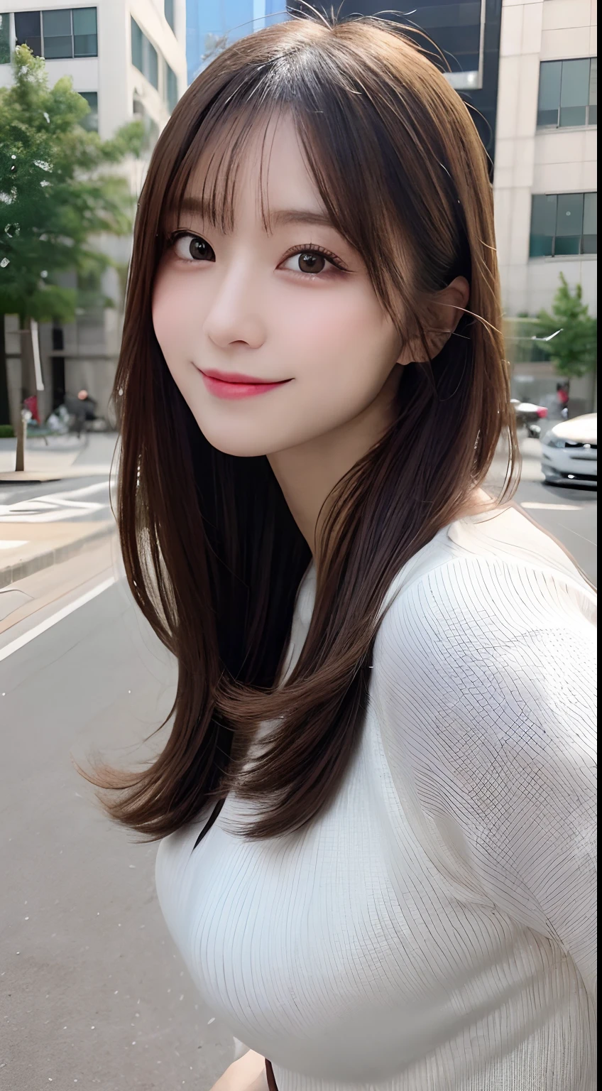 table top, highest quality, shape, Super detailed, finely, High resolution, 8k wallpaper, 完璧なダイナミックな構shape, beautiful and detailed eyes, Gorgeous and stylish black fluffy latest trend Tokyo winter clothes,ランダムなcute髪,small breasts,natural color lip, bold sexy pose,smile、20 year old girl、cute、sexy shot looking at camera,Always blur the background,perfect and beautiful face,Take only the face,beautiful and detailed face、slim face and style,Big eyes、Do gal makeup,real photos、luxury brand mink coat