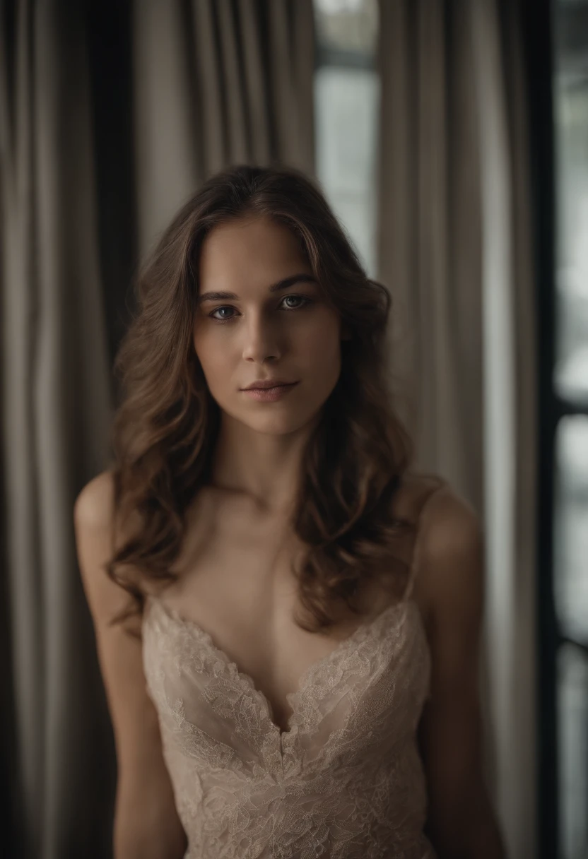a sexy preteen girl. she is a whore in lingerie.