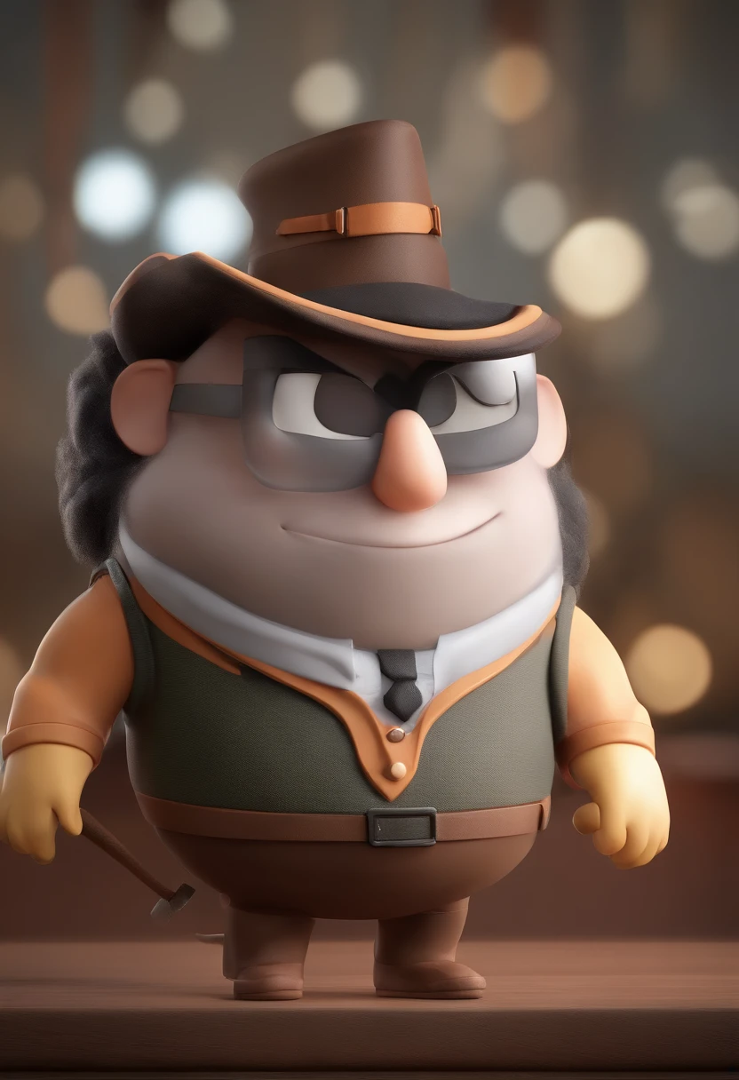 Personagem de desenho animado de um homem ,camisa polo preta, cabelo liso, animation character, Caractere estilizado, animation style rendering, 3D estilizado, Arnold Maya render, 3 d render stylized, toon render keyshot, Personagem 3D, Personagem 3D, 3d rendering stylized, 3 d character render, personagem de desenho animado, Personagem de close up, Pose de personagem, (Estilo Pixar) (master part:1.2) (Bokeh) (best quality) (pele detalhada) (textura detalhada) (8k) (argila) (Cinematic lighting) (foco nítido