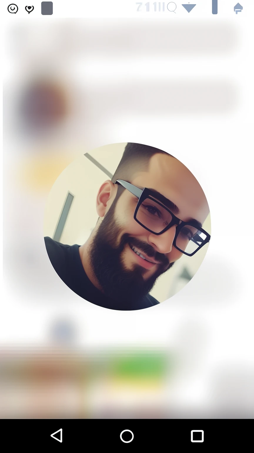 A closeup of a man with beard and sunglasses on a mobile phone, foto portait foto de perfil, foto do perfil do facebook, foto de perfil profissional, foto de perfil, imagem de qualidade muito baixa, barba circular, Com filtros do Instagram, Alex, Carregado, perfil sorridente, imagem desfocada, imagem de perfil, Ahmad Merheb, foto selfie, com uma barba pequena, instagram story
