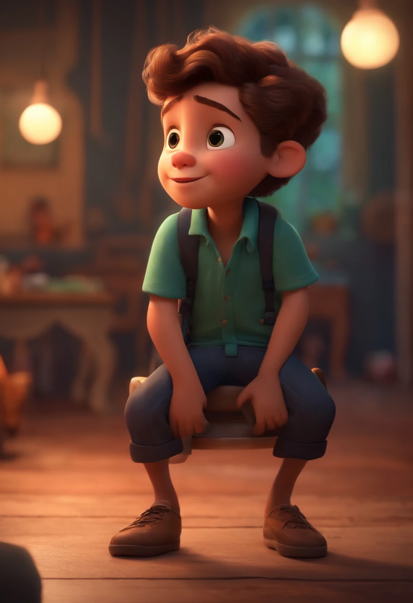 Image of a boy for a story in a YouTube video in Pixar format, He's the allabester, He's the class leader, He's outgoing, Playful and gets up for a lot of things