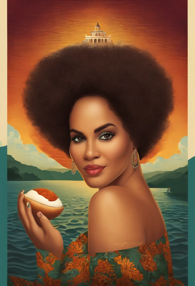 uma logomarca de lanchonete com o nome - Tia Coxinha -