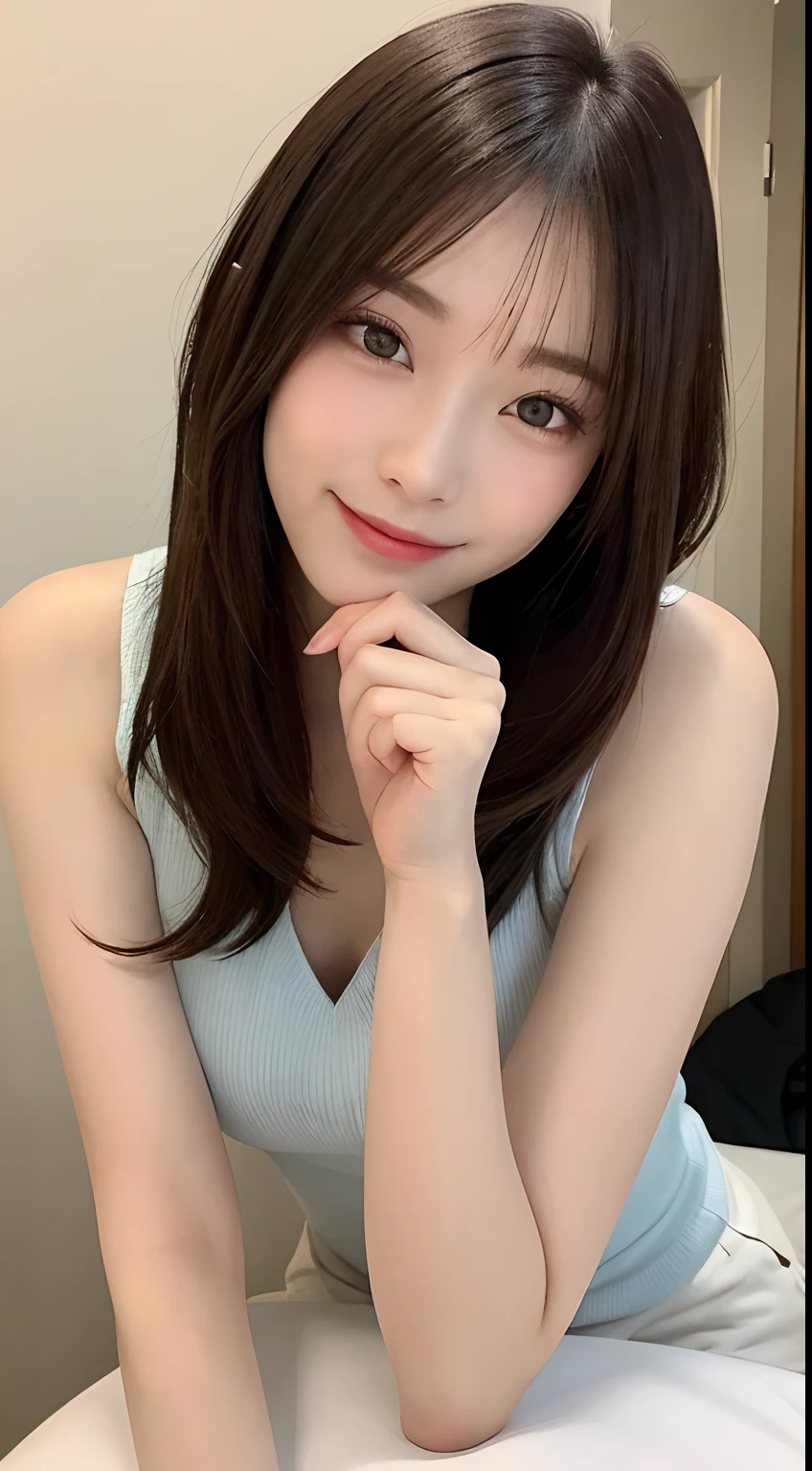 selfee、((top-quality、8K、masterpiece:1.3))、Focus:1.2、Perfect Body Beauty:1.4、s ass:1.2、((Hairstyles Random、鎖骨:1.2))、(falda corta:1.1)、Highly detailed facial and skin texture、Narrow-eyed、二重まぶた、Whitened skin、length hair、A smile、long legged:1.5、full body Esbian:1.5、Best proportions of four fingers and one thumb、smily face、Facial texture: 1.3、sun shine、夏天、鎖骨、beautidful eyes、True Face、Real Skin、Lifelike face、real looking skin、A detailed eye、A detailed face、tight fitted、tight fitted、a room、japanes