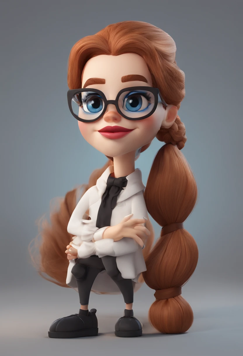 Cartoon character of a woman with man hair with black sunglasses and a black shirt, animation character, Caractere estilizado, animation style rendering, 3D estilizado, Arnold Maya render, 3 d render stylized, toon render keyshot, Personagem 3D, Personagem 3D, 3d rendering stylized, 3 d character render, personagem de desenho animado, Personagem de close up, Pose de personagem, (Estilo Pixar) (master part:1.2) (Bokeh) (melhor qualidade) (pele detalhada) (textura detalhada) (8k) (argila) (Cinematic lighting) (foco nítido
