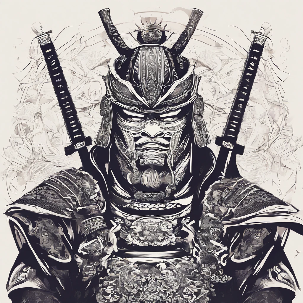 Samurai, Malhado Celestial, master part, Melhor Qualidade Dourada preto
