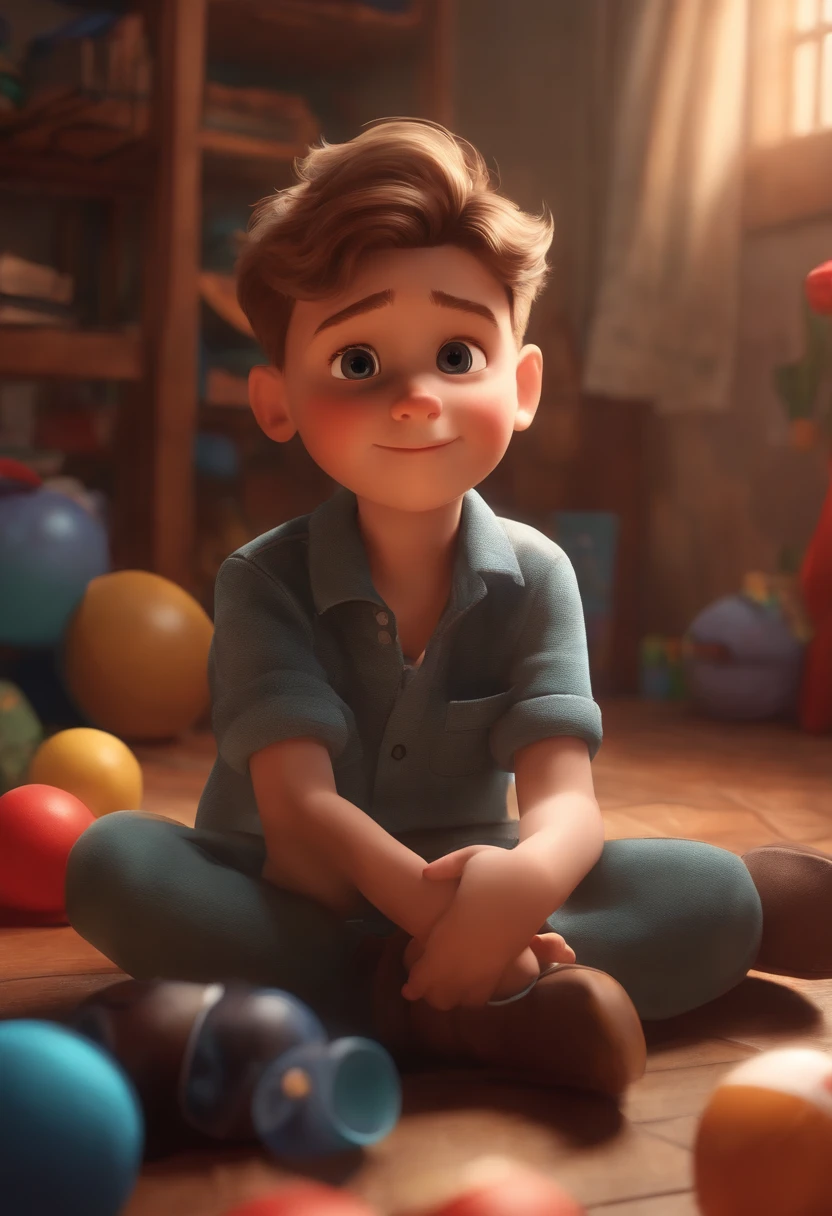 Image of a boy for a story in a YouTube video in Pixar format, He's the little allabester, He's the class leader, He's outgoing, Playful and gets up for a lot of things