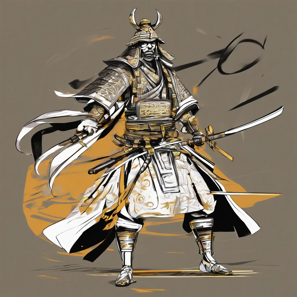 Samurai, Malhado Celestial, master part, Best Quality Golden Black