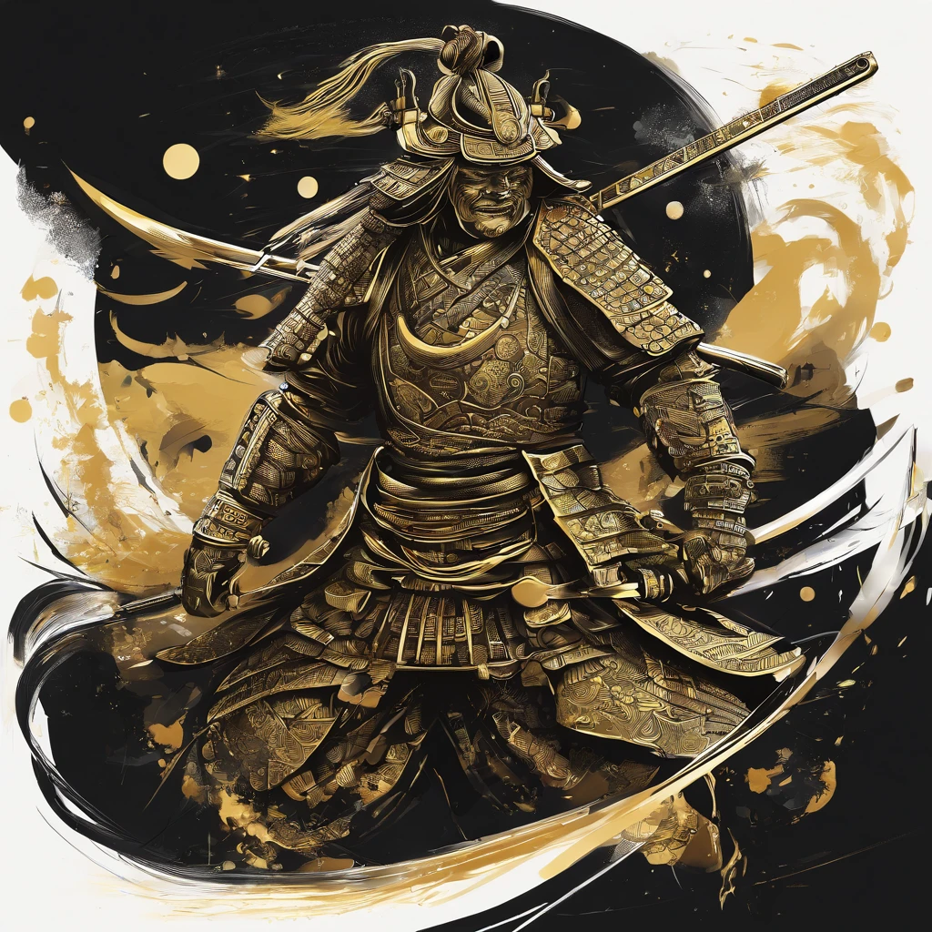 Samurai, Malhado Celestial, master part, Best Quality Golden Black