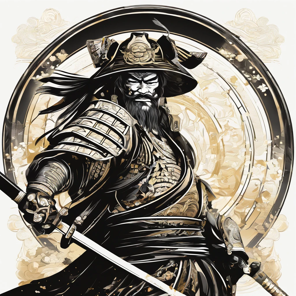 Samurai, Malhado Celestial, master part, Melhor Qualidade Golden Black