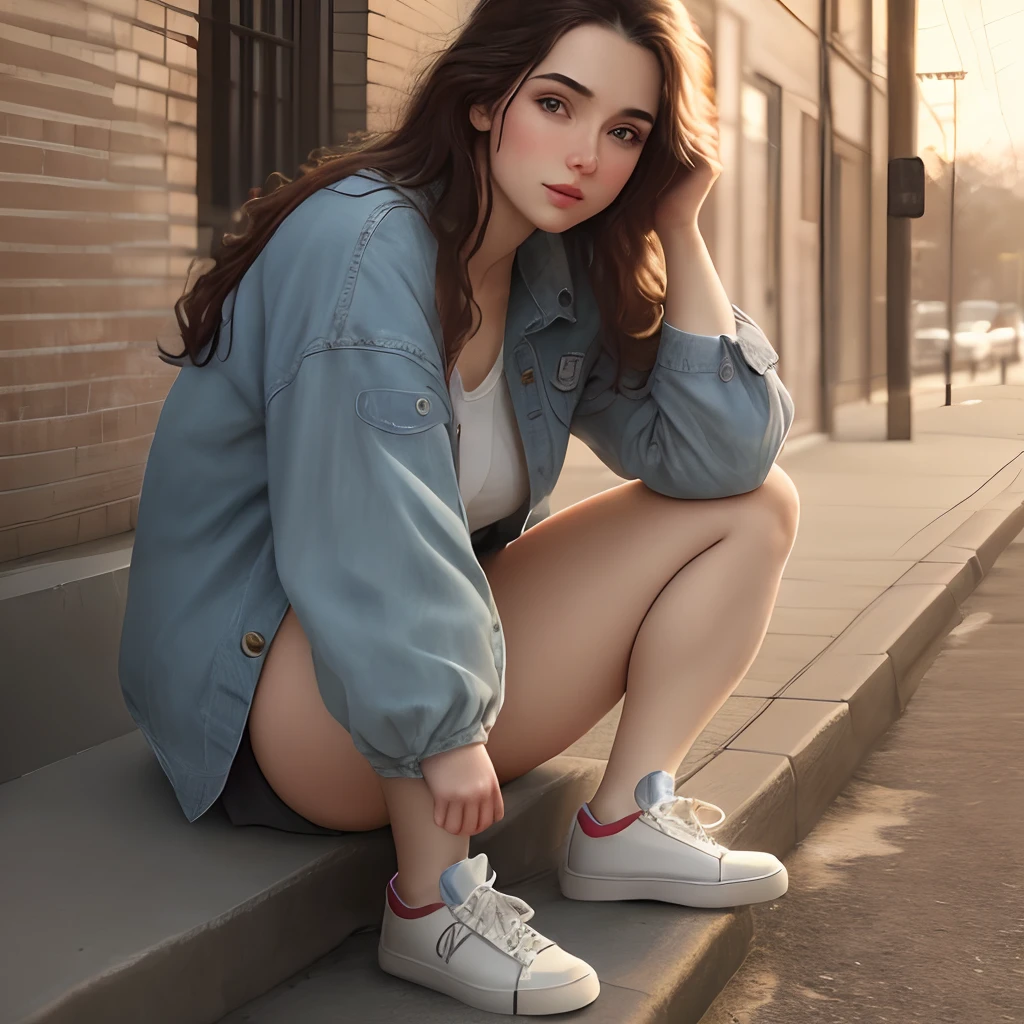 Gorgeous young Daria Taranka, with emotional eyes and wet hair, in a wet light summer dress, a Khokhloma style dress, smiling happily in pink sneakers, Sat down, on a wet bench, Paving stones in the park, Intricate details, 16k, dynamic photo, (the atmosphere of the photo in Yuri Arkurs style),, Stunning, highly-detailing, 8K, opulent, intricate complexity, Cinematic, raw, Atmospheric, (Oil painting:0.75), (headband:0.75),(teal:0.2),(Orange:0.2), (author:Jeremy Mann:0.5), (author:John Constable:0.1),(author:El El Greco:0.5),(acrylic paint:0.75), 8K